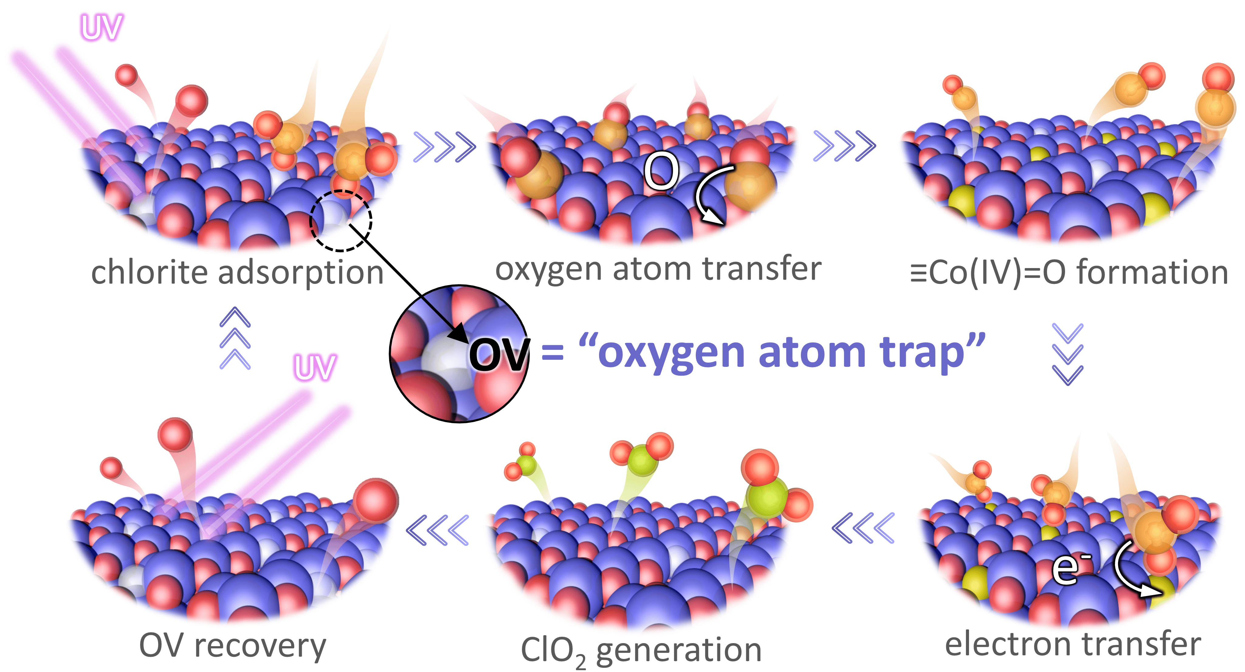 利用含氧空位co3o4的氧原子俘获效应以促进亚氯酸盐活化和水体净化的
