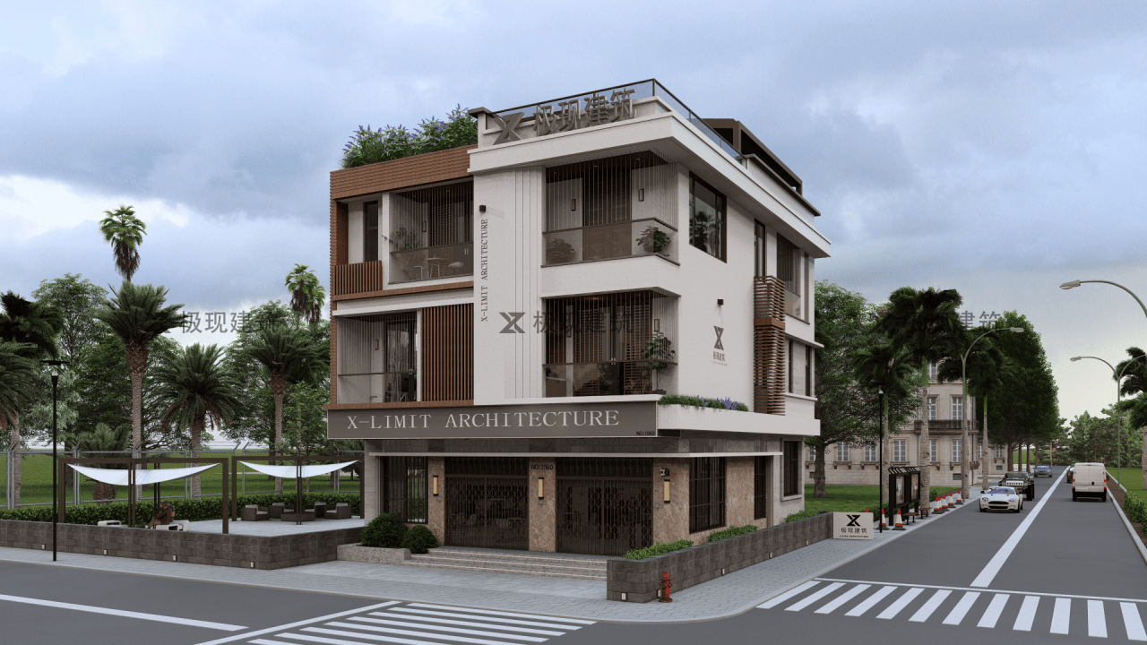 缅甸仰光丨现代风格带店铺四层别墅