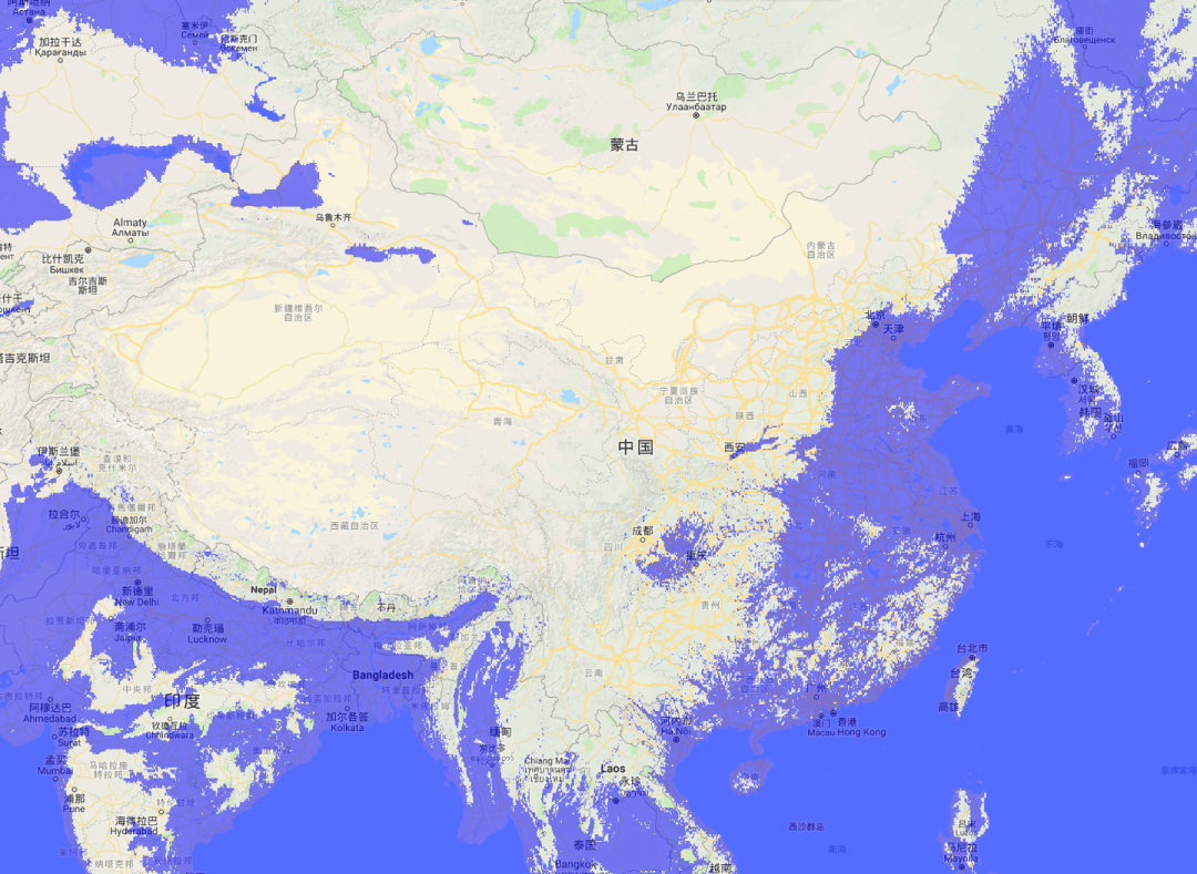 如果海平面上升300米,哪里最安全?
