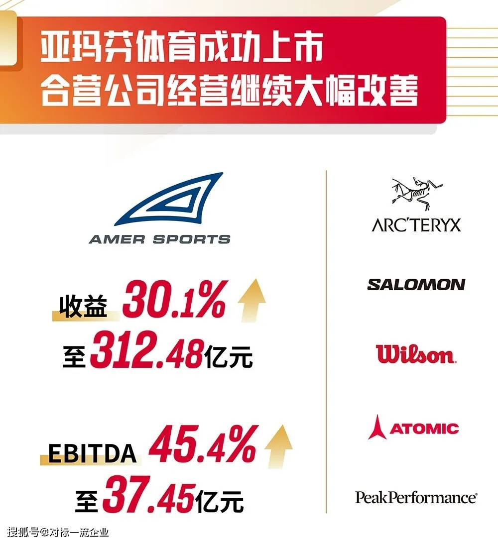 亚玛芬amer sports旗下又包括,始祖鸟arcteryx,威尔胜wilson,萨洛蒙