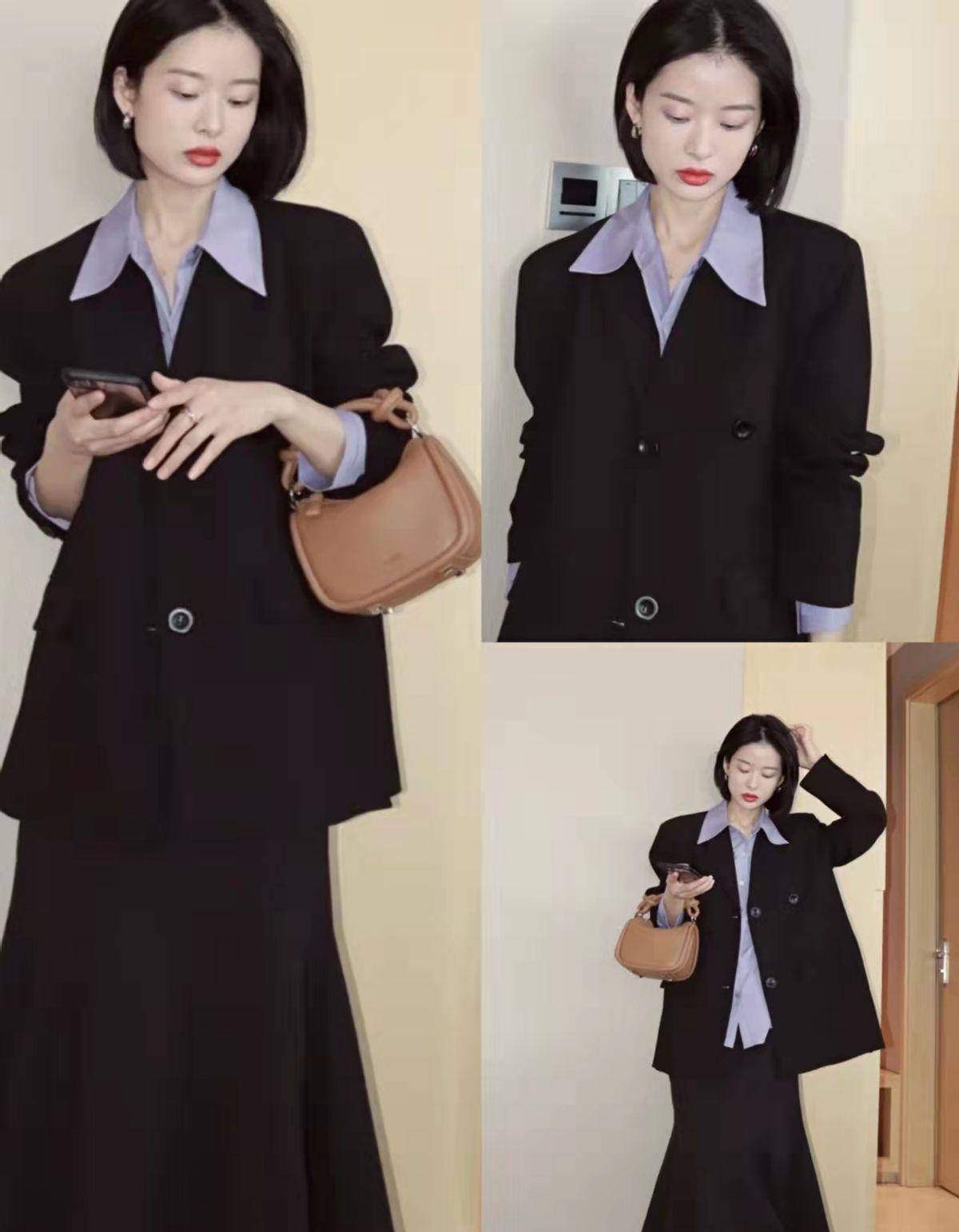 原创黑西装太百搭了一衣多穿的花式搭配法春季每天都有新穿法