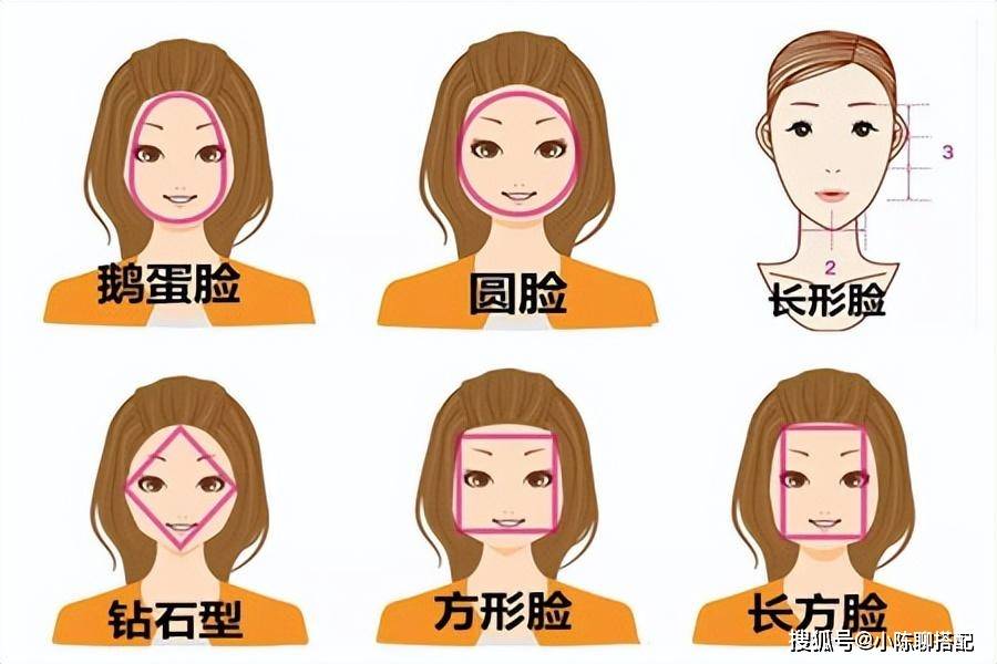 大家可以根据上面这张图来分析自己的脸型,根据红色划线区域进行分解