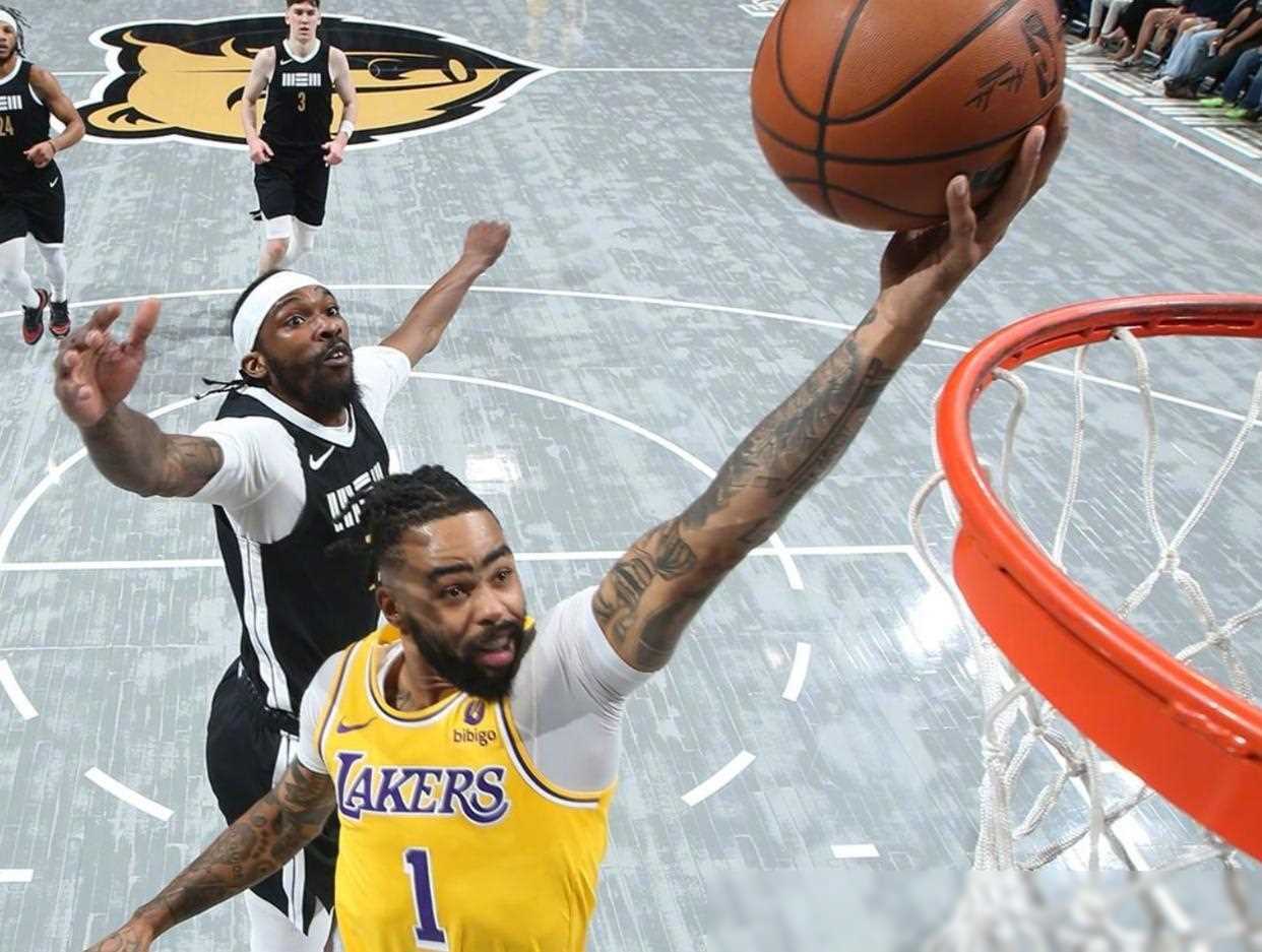 湖人狂轰5连胜!詹姆斯23 14 12,与八村塁称霸赛场!_比赛_灰熊_球员