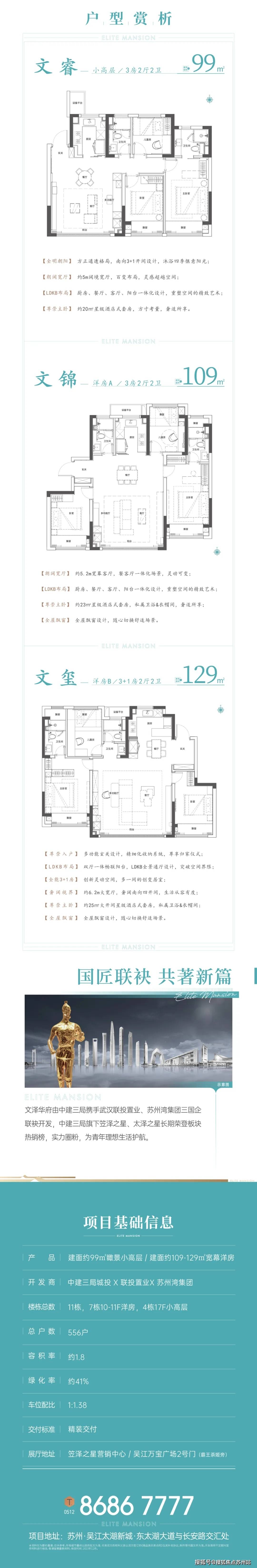 苏州新房苏州中建三局吴江城投文泽华府文泽华府图文详解户型价格