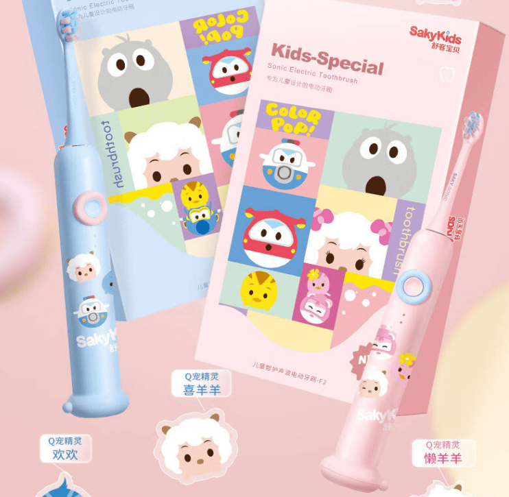 羊形象,满足了孩子们对于可爱图案的喜好,从而增加了他们对刷牙的兴趣