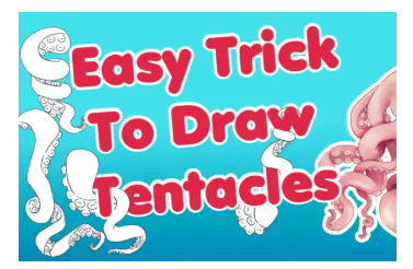 【绘屏教育】章鱼触手怎么画？教你画触手的简单技巧！(图1)
