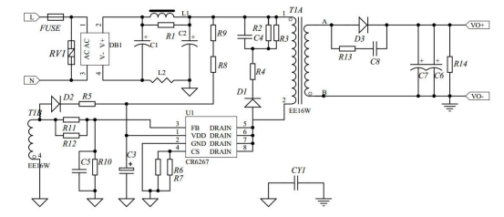 小功率acdc适配器电源芯片jys6267sg