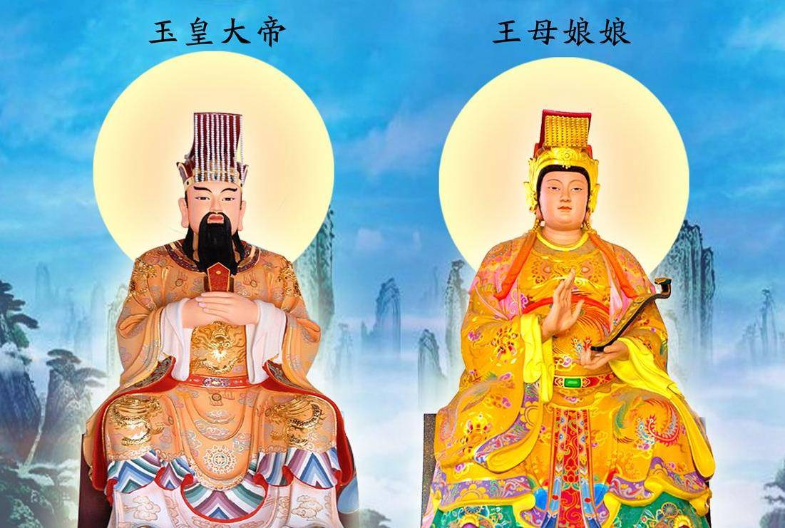 要说两者关系,玉帝统帅一切天神,而王母娘娘统帅天庭一切女仙,两者虽
