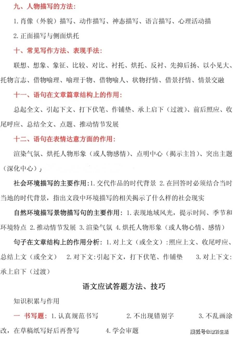 中考简答题技巧(文科)