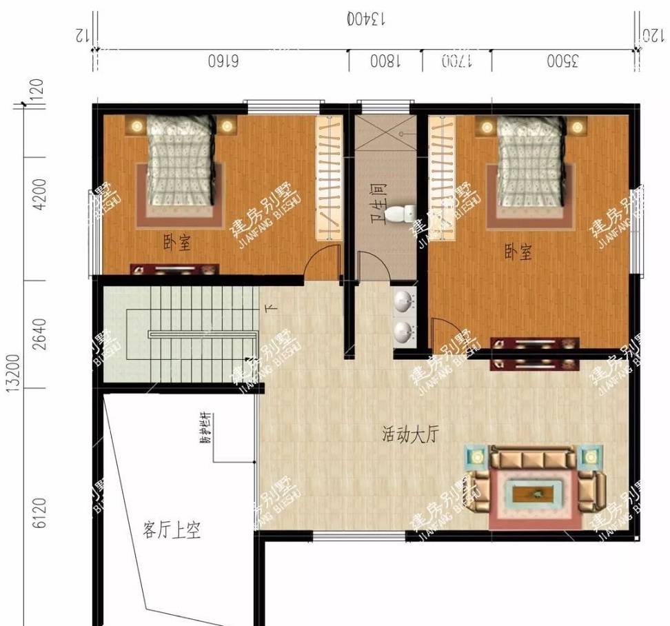客厅中空设计的3款二层别墅户型,第一款精致秀丽造价15万