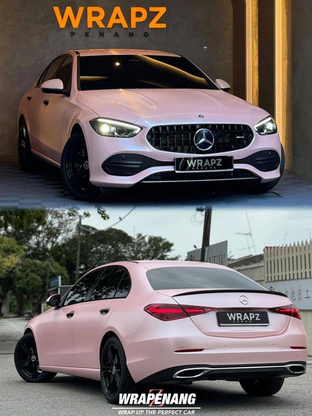 奔驰amg-lb品牌电光金属樱花粉改色膜,又甜又有气质_搜狐汽车_搜狐网