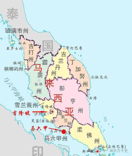 马六甲新加坡地图图片