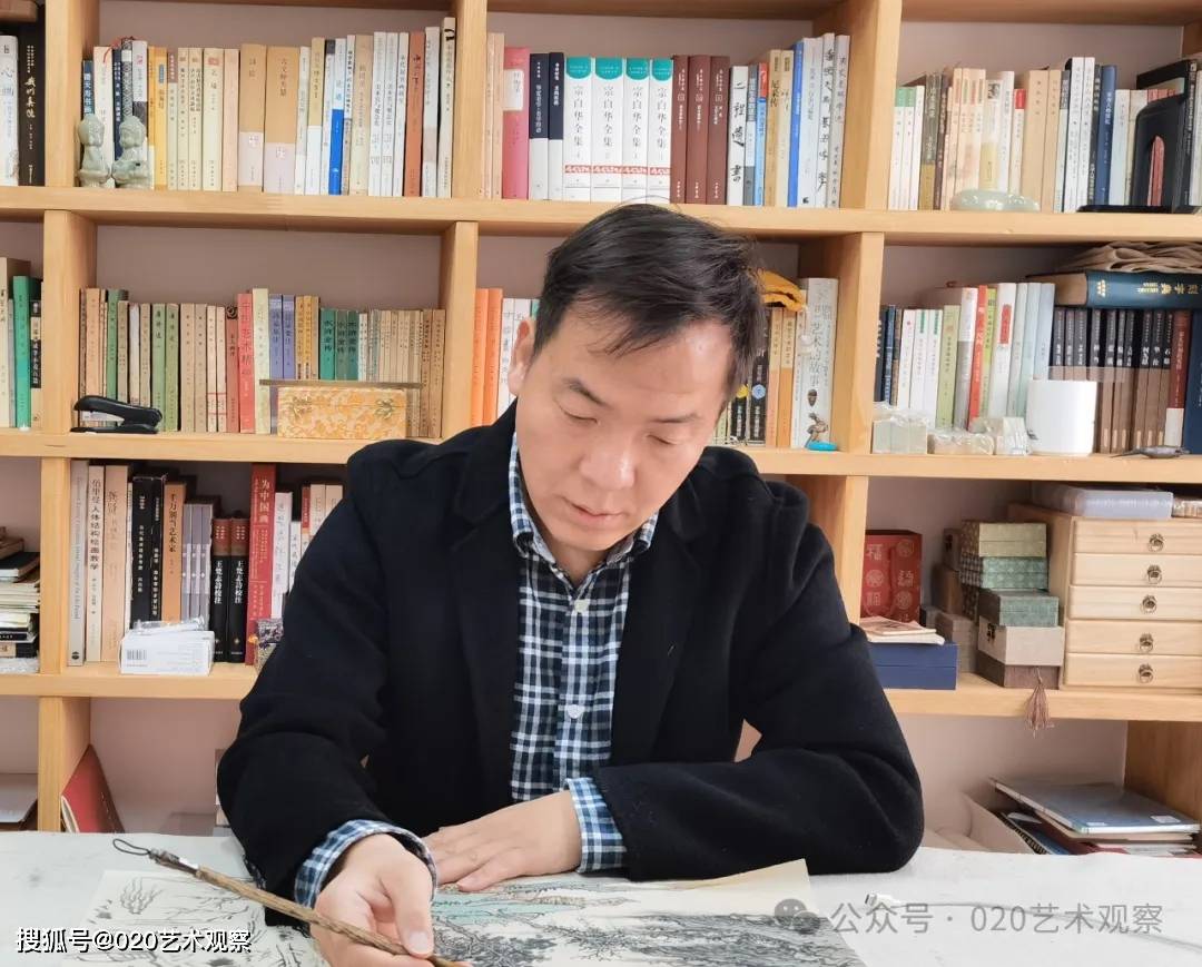 行》185×288cm 纸本设色 2023年林淼,1981年生于广东省汕头市潮阳区