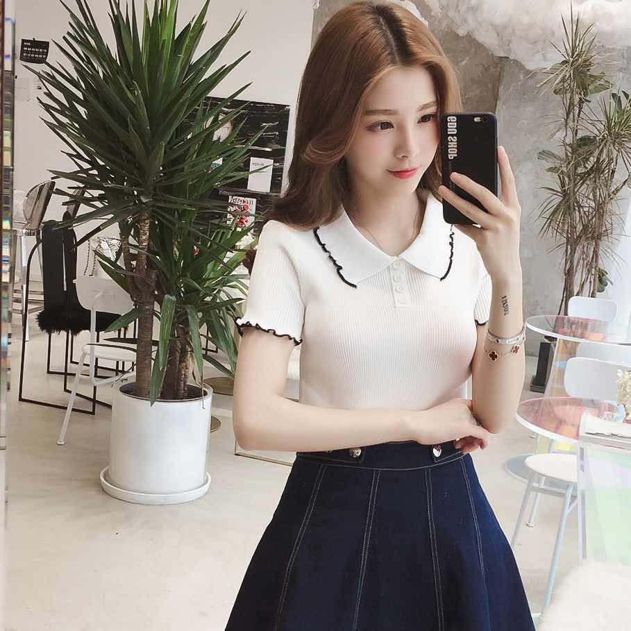 原创轻熟温柔的针织上衣穿上修身显瘦淑女范十足