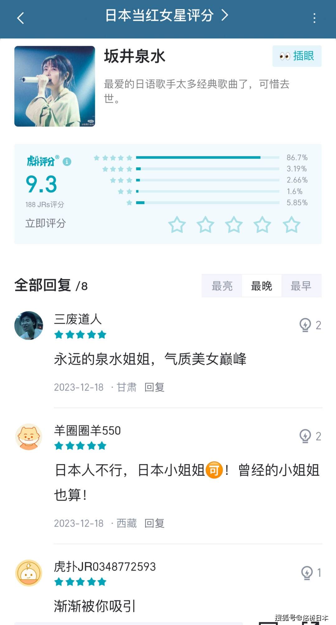 虎扑宅男们评选的日本最美女明星