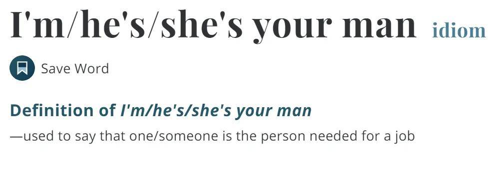 1,im your man吓得小编赶紧查一下,到底是什么意思?