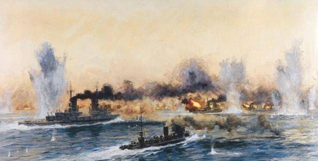 1916年的德国海军日德兰海战硬抗英国皇家海军珍贵影像回顾