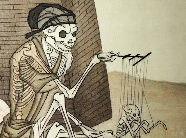 南宋一幅"鬼画",画中内容很是诡异,至今没人能参悟其中深意_骷髅_庄子