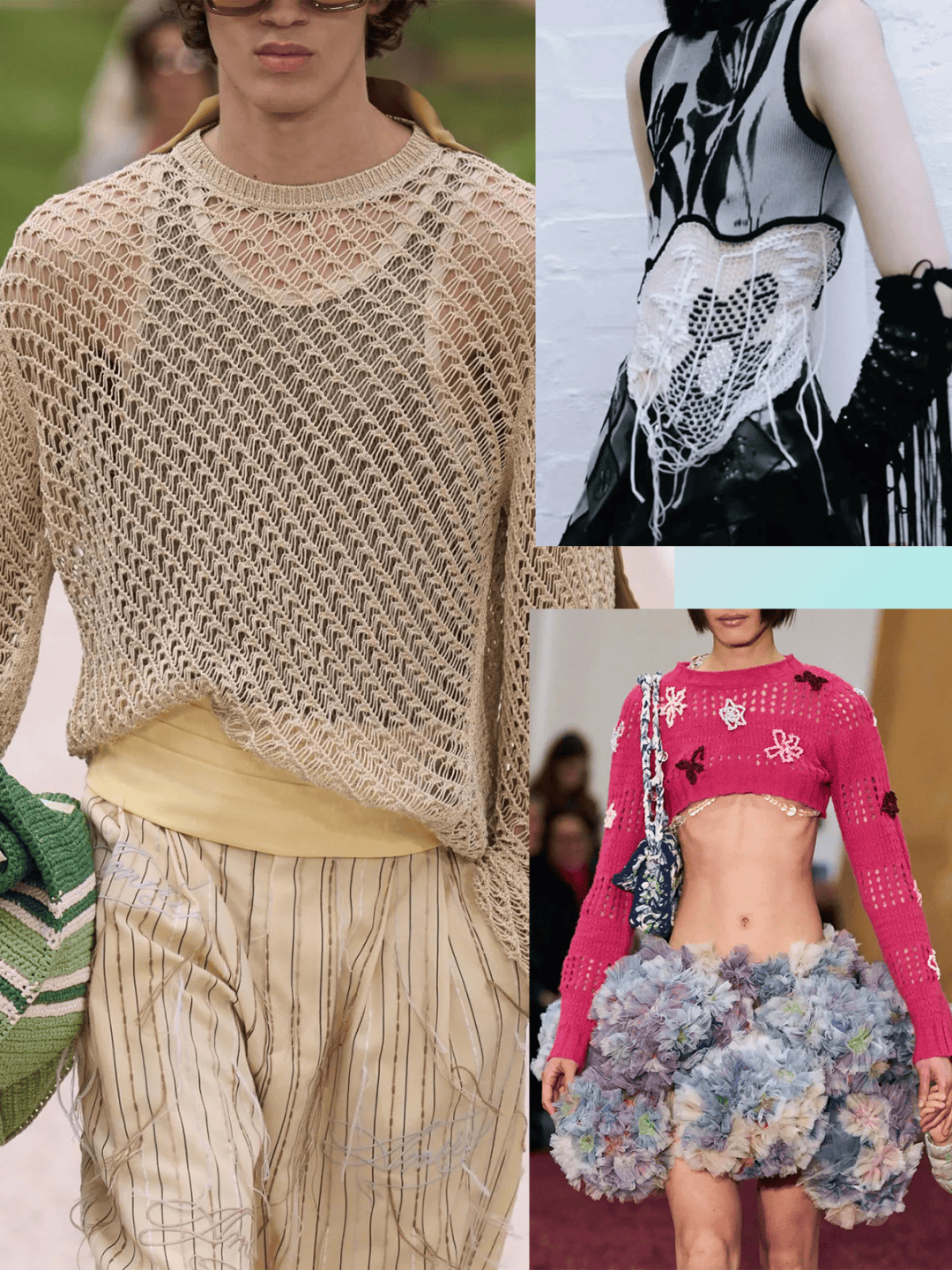 2024-2025春夏流行面料,针织面料,纹理的流行时尚_服装_镂空_款式