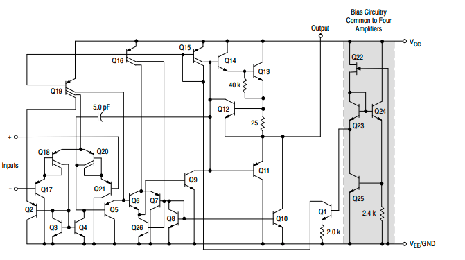 lm324adr2g四路运算放大器芯片中文资料pdf数据手册引脚图产品手册