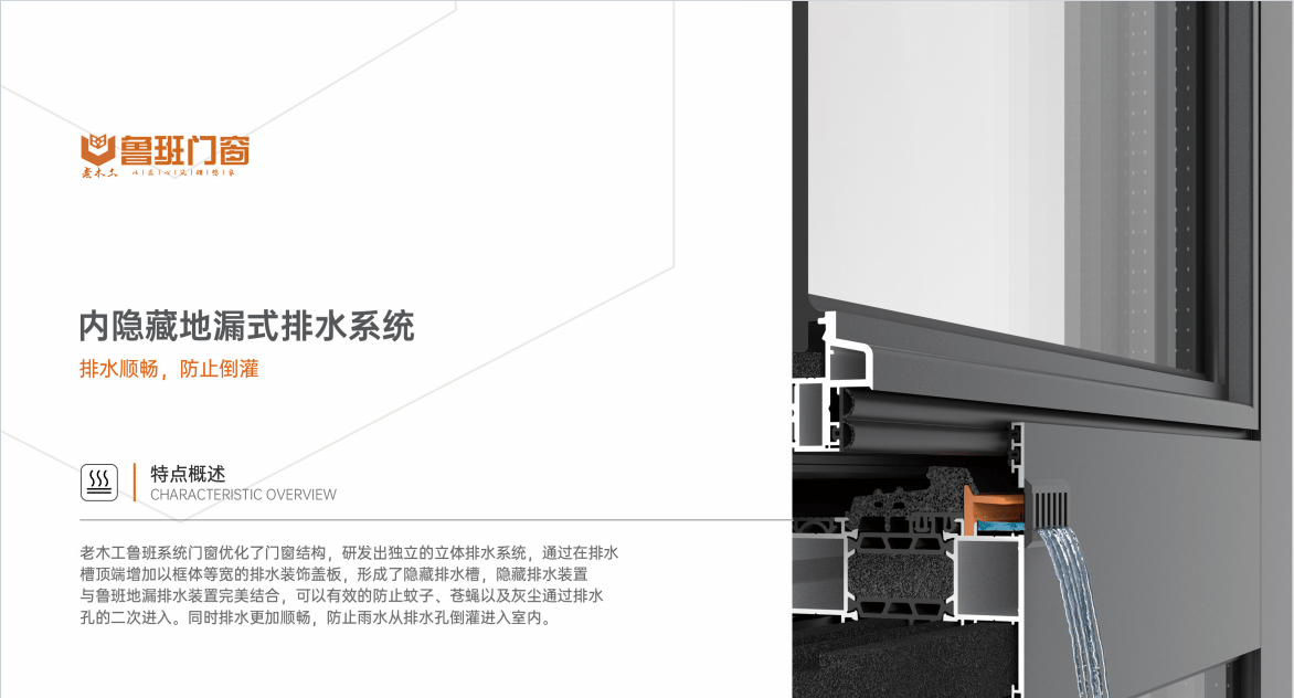 老木工鲁班门窗内隐藏地漏式排水系统创新设计匠心独运