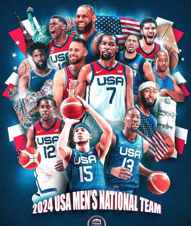 美国男篮梦十六豪华队阵亮相詹杜库领舞奏响奥运五连冠序曲