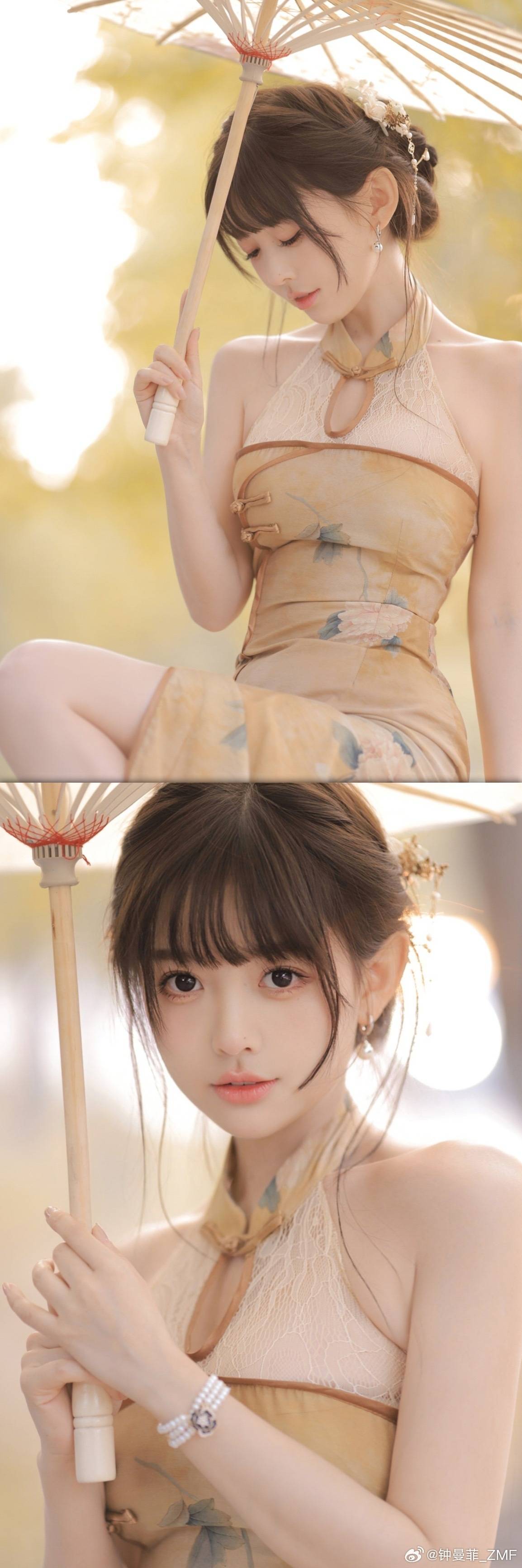 银杏旗袍美少女