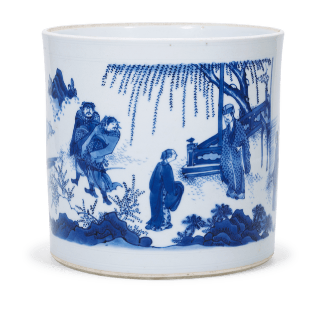 北京翰海2024拍卖征集：明崇祯青花人物故事图大笔海_搜狐网