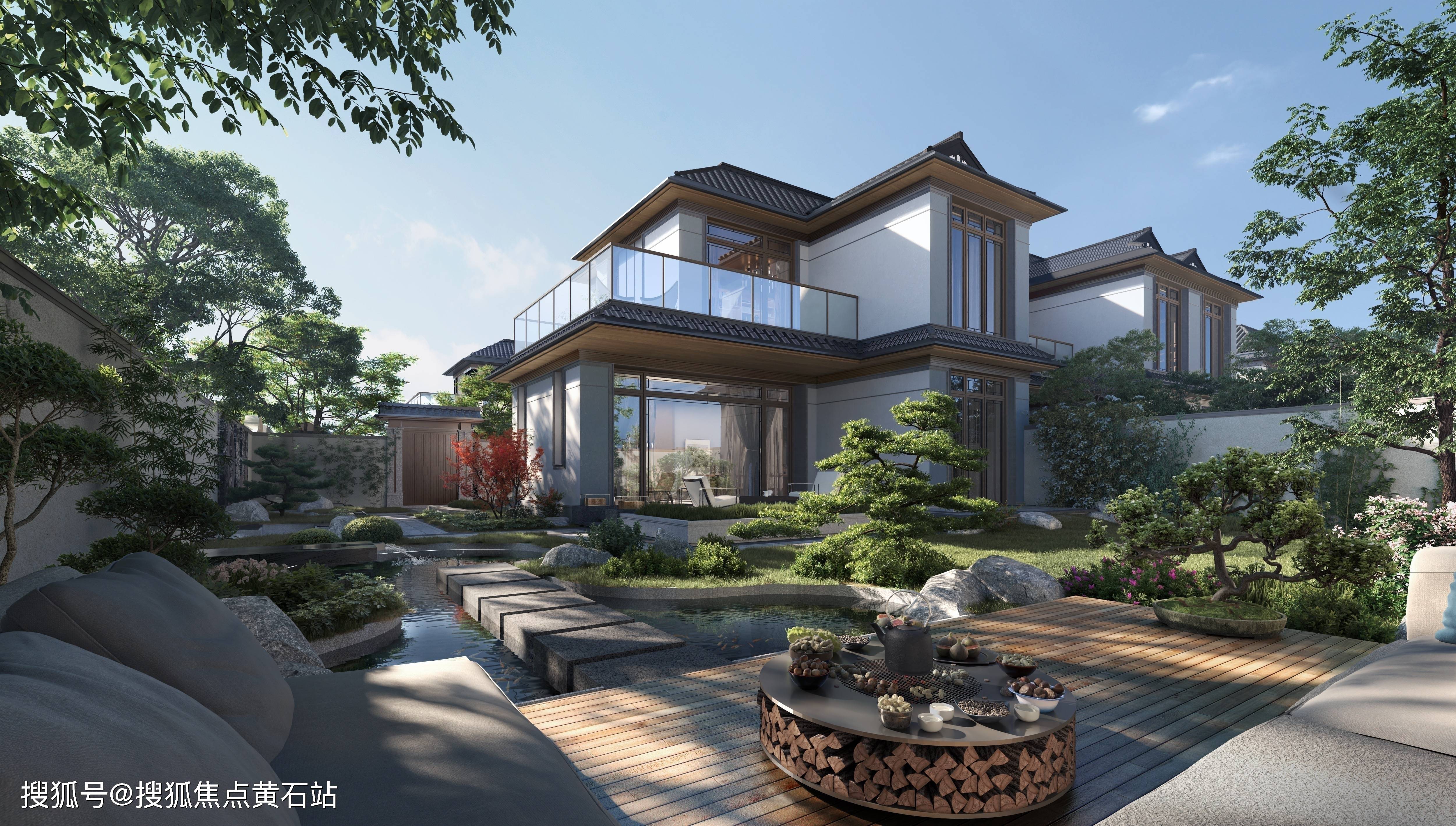 上海买别墅就选五个院子的别墅,新中式合院建筑风格,品质环境双一流