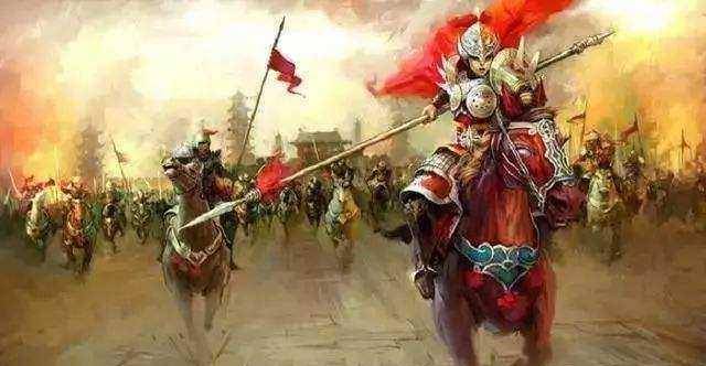 冉闵左操双刃矛,右执钩戟,骑赤龙,一生死于其手下的敌军以万计,死于其