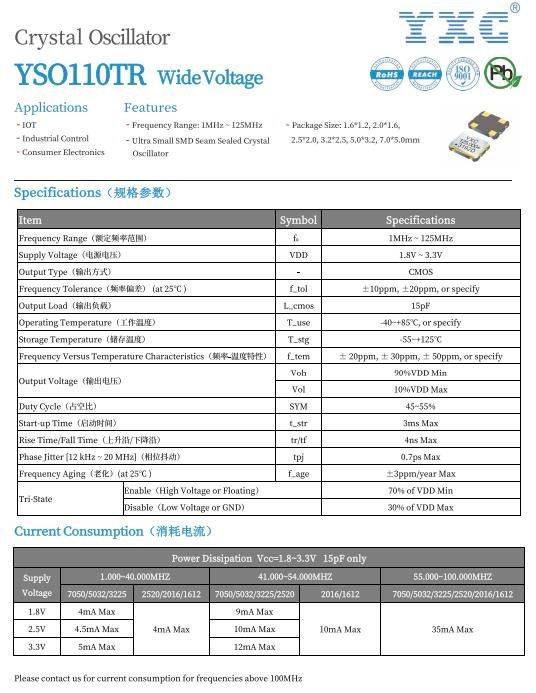 扬兴 石英晶体振荡器,频点20mhz,工作电压3.3v,应用于伺服电机