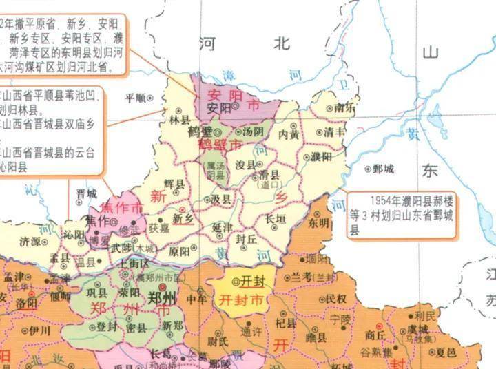 解放前河南省地图图片