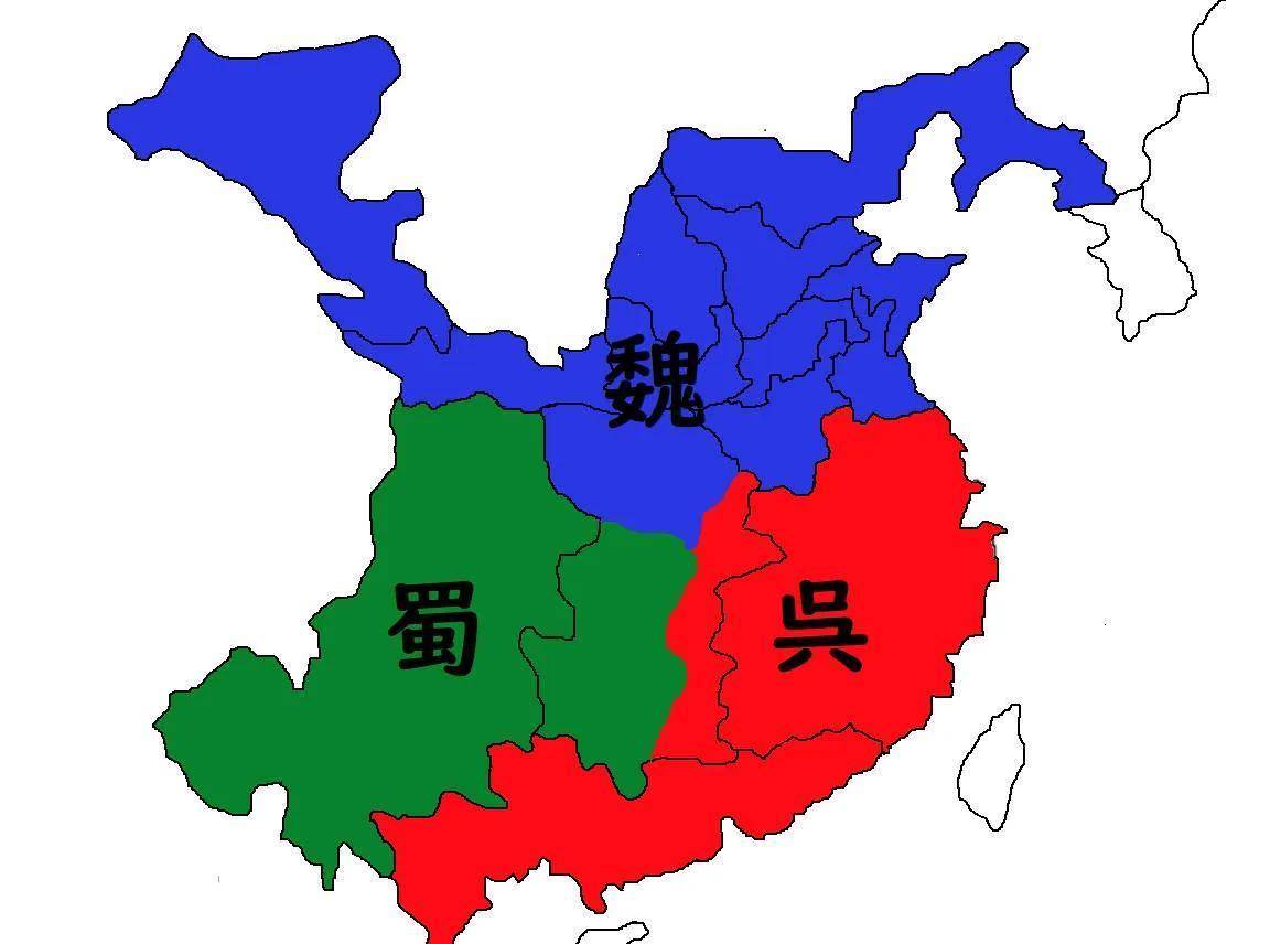 三国地图简笔画图片