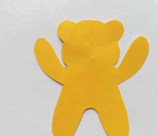 幼儿简单小手工,用卡纸剪出一个可爱的小熊,好学又好看