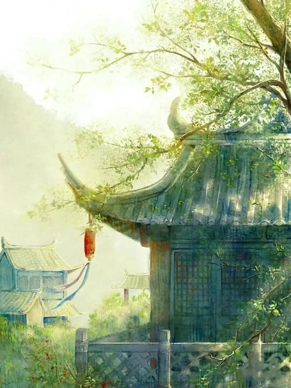 门外子规啼未休,山村落日梦悠悠.40句意境绝美的深情诗词