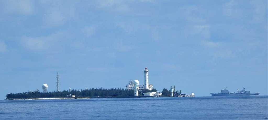 中国南沙七岛随处可见高大密集的树林,上演绿色奇迹仅用8年时间