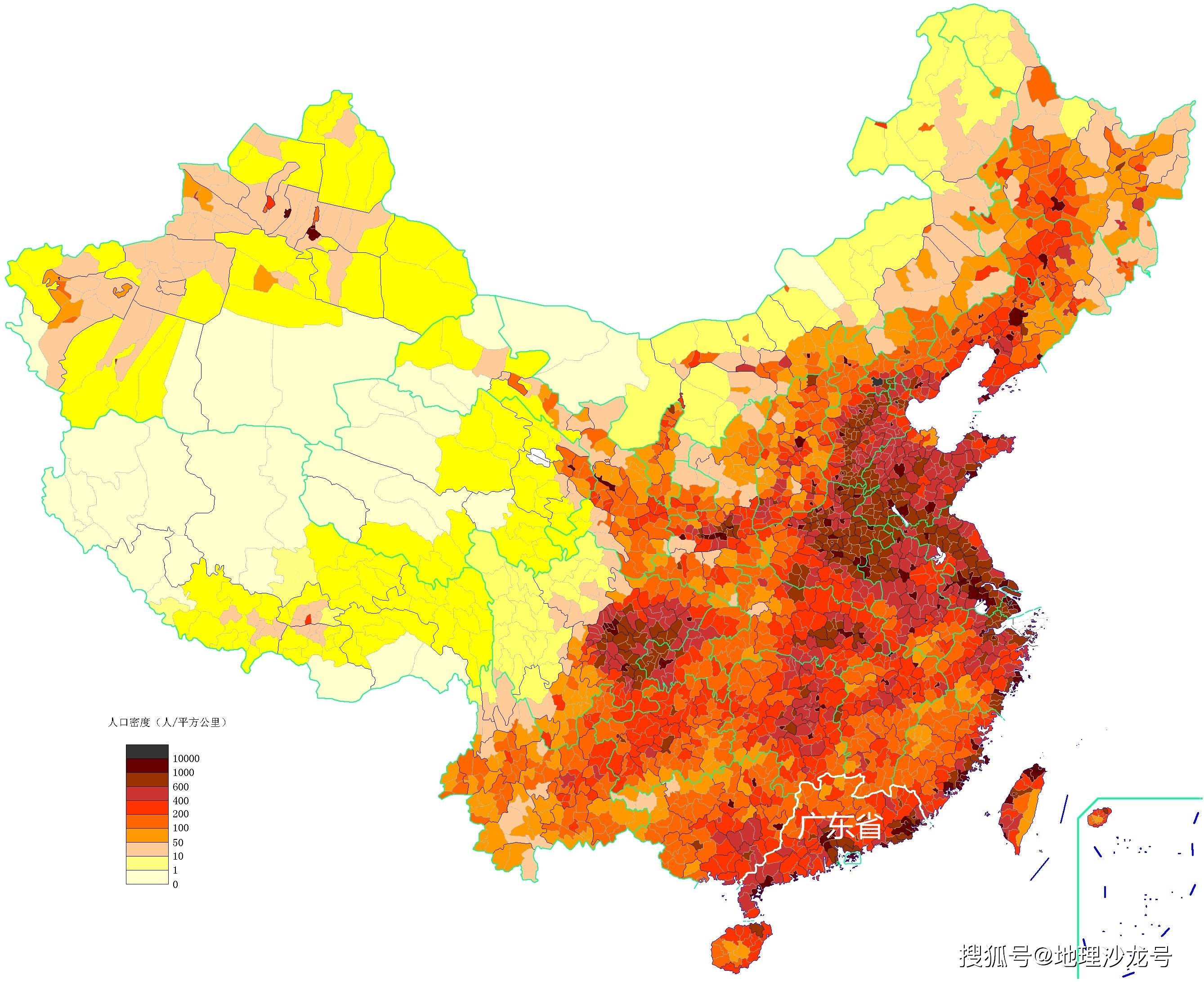 广东人口密度图片