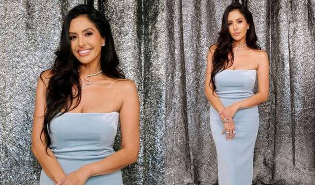 瓦妮莎亮相科比主题球场,实现愿望,精神焕发