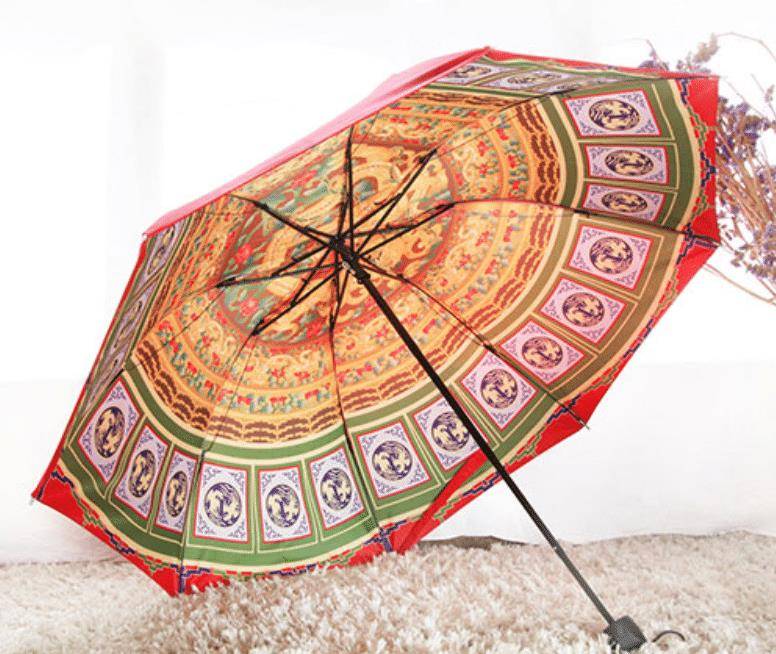 藻井伞有时候,故宫推行各项展览,单霁翔团队会根据展览的内容推出"