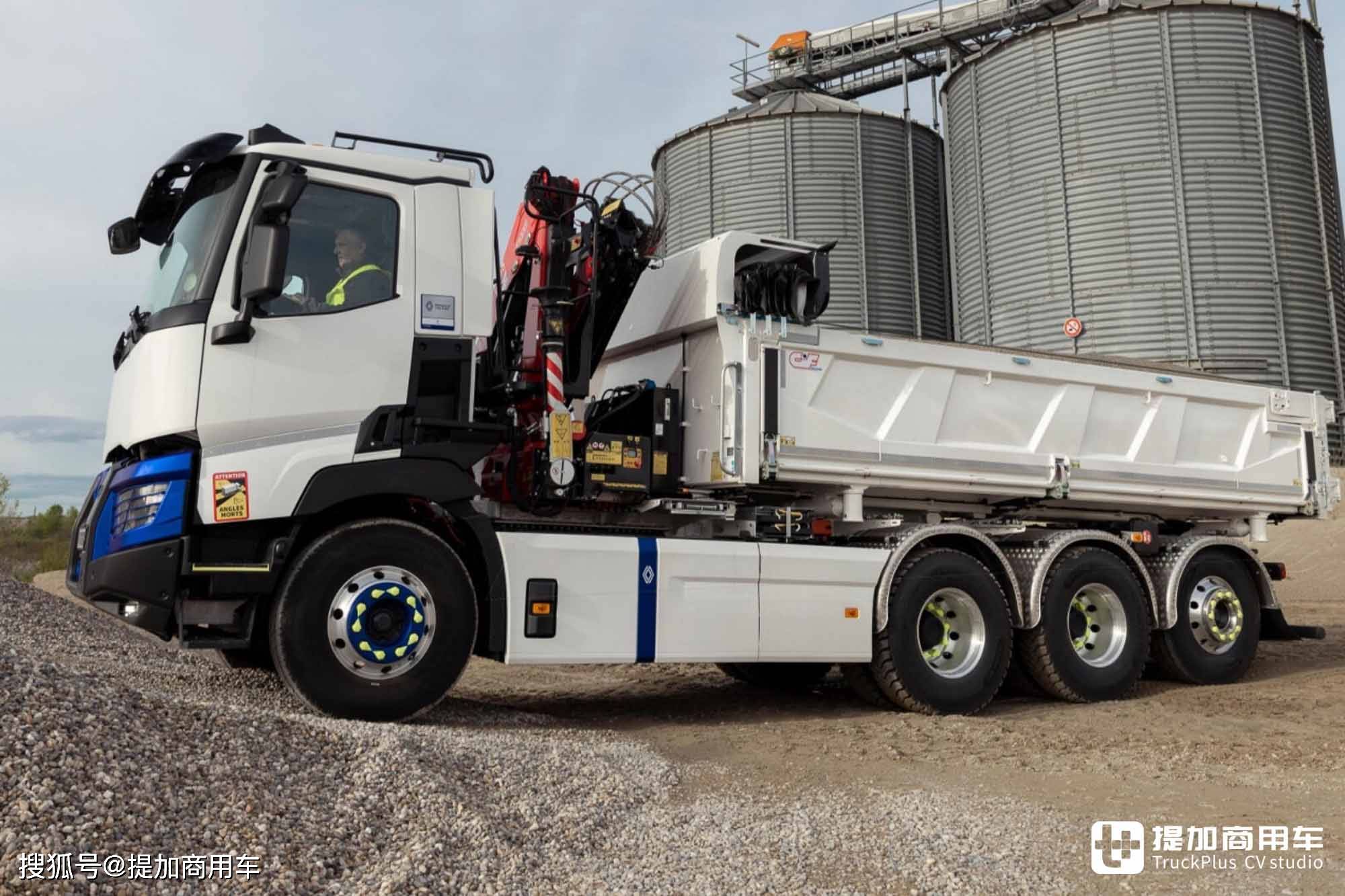 国内见不到卡车,雷诺c e-tech系列纯电自卸车实拍,配置如何?