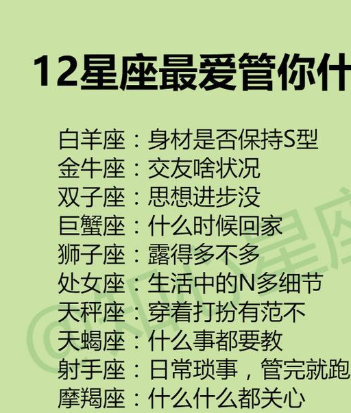 什么星座暴力十足,最爱管你什么,找对象最看重什么,谁最好欺负