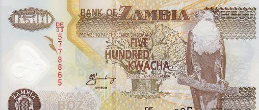 赞比亚:赞比亚克瓦查1元人民币=1998