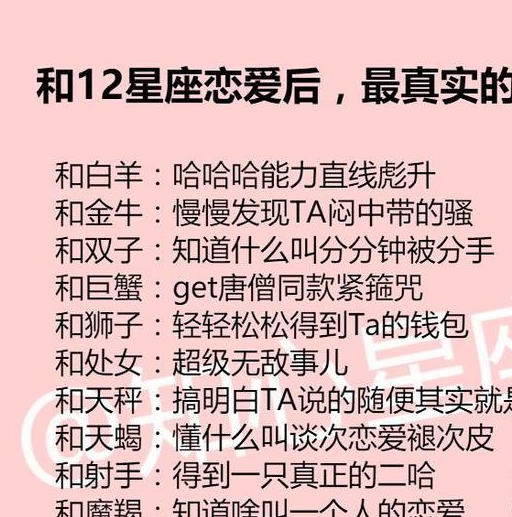 和12星座恋爱后最真实的评价,让人捉摸不透的性格,最爱自拍臭美
