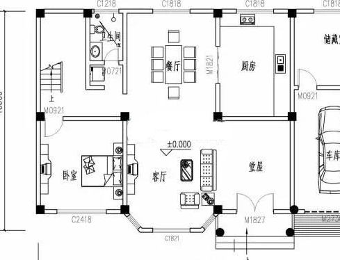 进深10米的自建房设计方案,四开间设计很漂亮