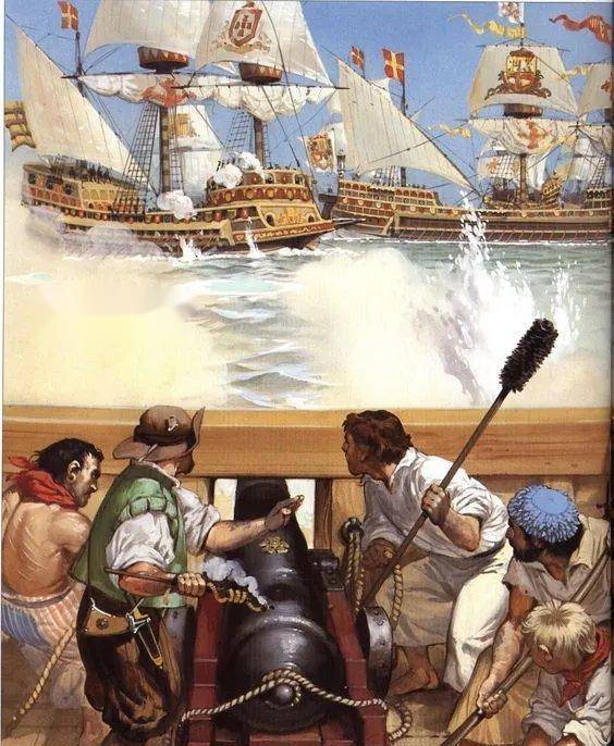 1588年7月,"英西海战"爆发,虽然实力悬殊,但英国海军经过殊死搏斗