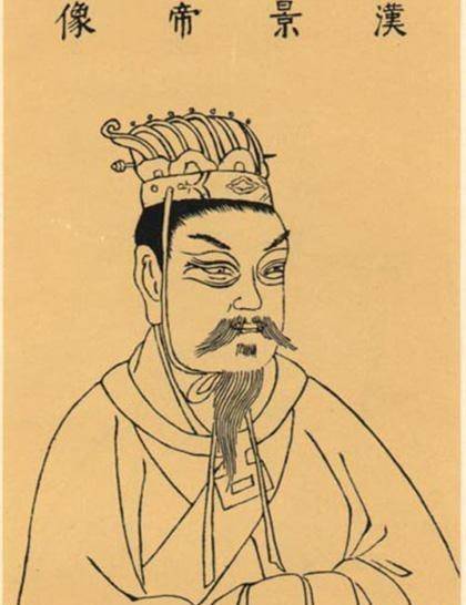 汉景帝画像至公元前141年时,汉景帝驾崩,窦太后晚年丧子,心中虽难免