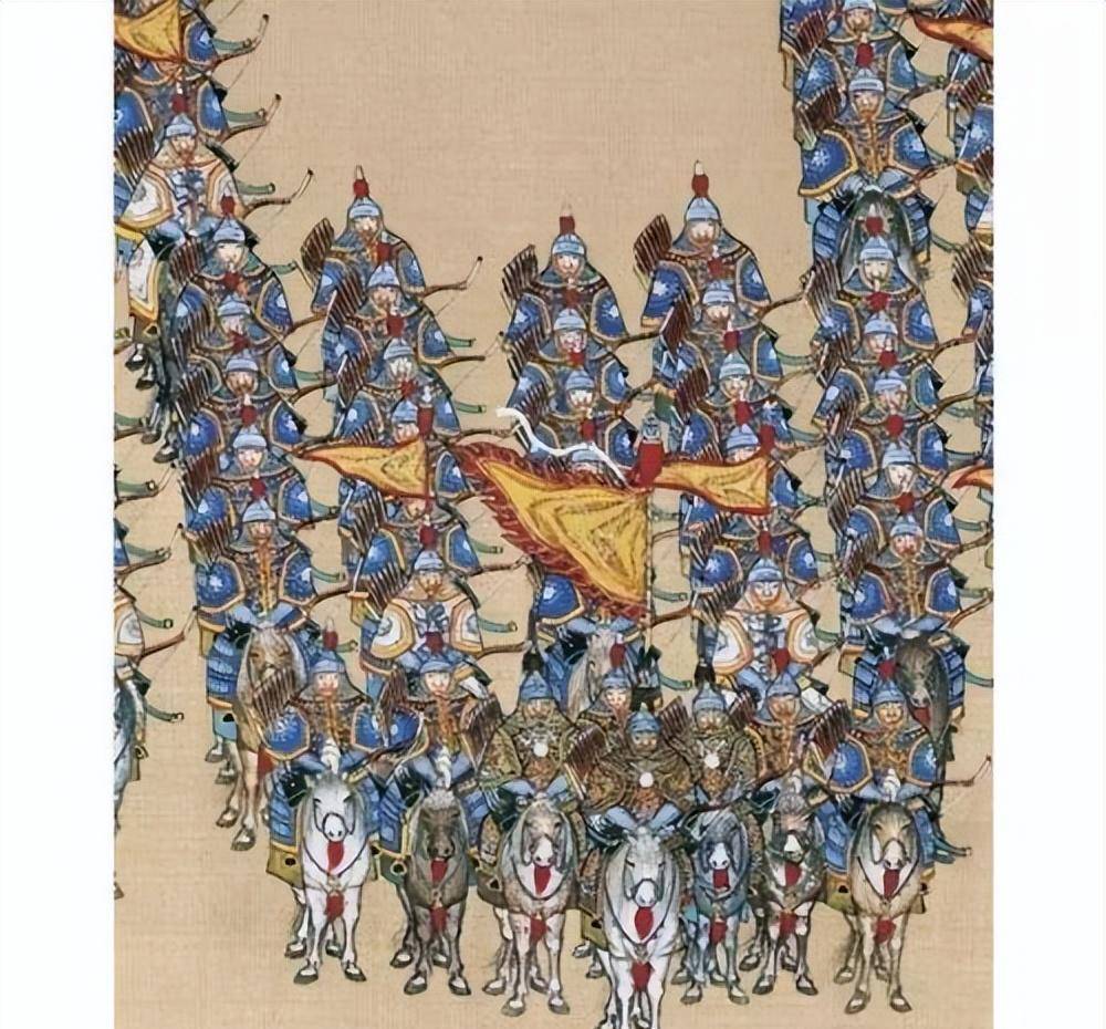 清军列阵之时旗纛位置对于军旗形制的规定是都统,护军之纛画龙,前锋旗