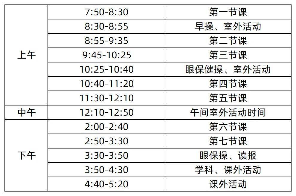 武汉70 中小学作息时间最全汇总!