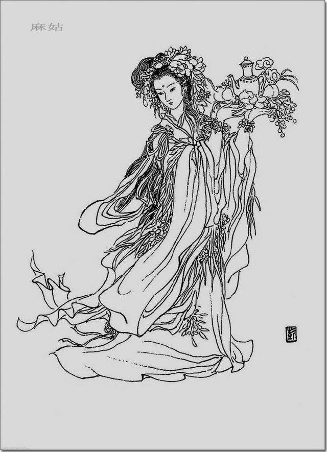 线描《中国神话人物》欣赏
