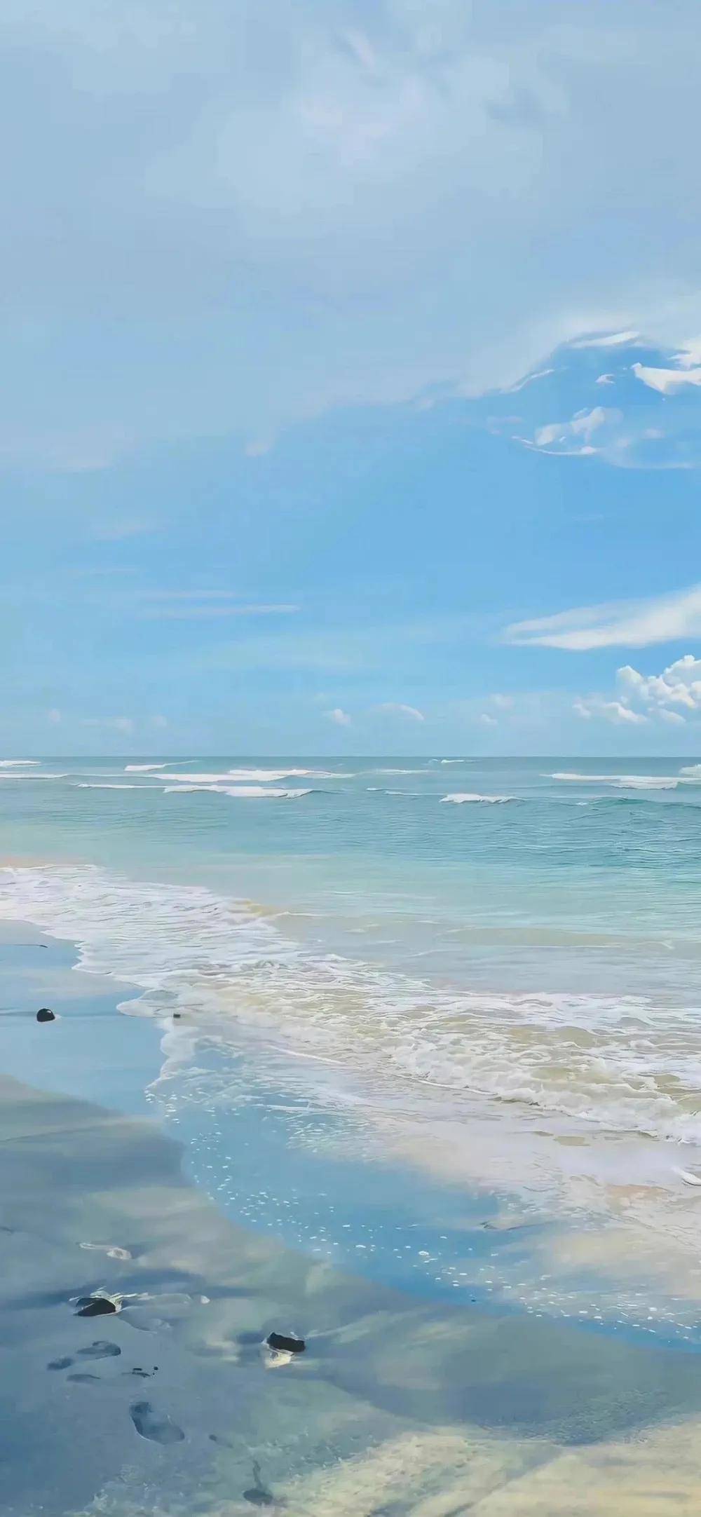 大海手机壁纸,通常展现着广袤无垠的海洋景象